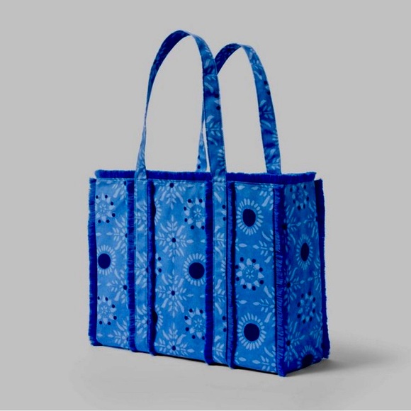 Roller Rabbit Blue Patterned Tote - Picture 3 of 4